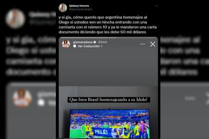El enojo de Gianinna provocó diversas respuestas (Captura Twitter)