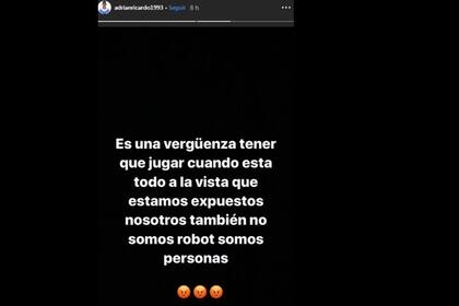 El enojo de Ricardo Centurión por haber tenido que jugar