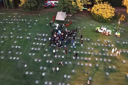 El entierro de Diego Maradona en el cementerio de Bella Vista