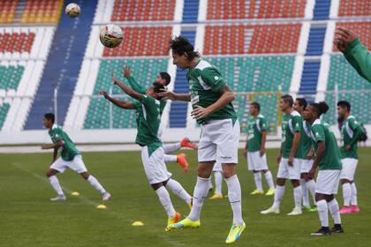 El entrenamiento de la selección de Bolivia