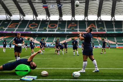 El entrenamiento del equipo escocés en Shizouka