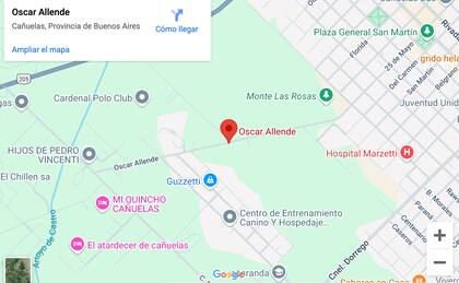 El episodio fatal tuvo lugar en la calle Rojas, en la intersección de Oscar Allende y la Ruta 205, en la localidad de Cañuelas.