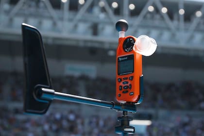 El equipamiento que mide el polémico índice de temperatura, humedad, viento y radiación solar en el Abierto de Australia