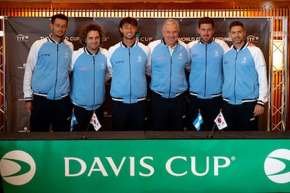 El equipo argentino de Copa Davis juega por los Qualifiers en Corea del Sur