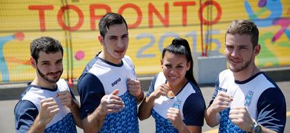 El equipo argentino de karate, en Toronto 2015