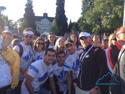 El equipo argentino en el desfile del jueves