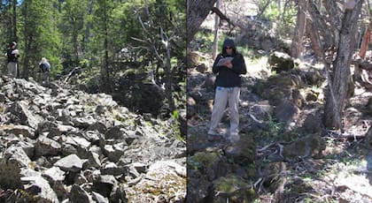 El equipo de geólogos trabajando en el lugar