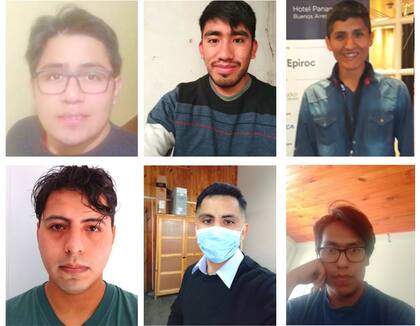 El equipo de Lego Plast: arriba, Gabriel Zerpa; Eric Cardozo; Gustavo Cuitiño; abajo, Daniel Sánchez; Julián Gallardo; César Cruz