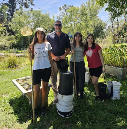 El equipo de trabajo: (de izq a der) María Paz Gamba, Alejandro López, Ana Paula Baldonedo y Micaela Sfara