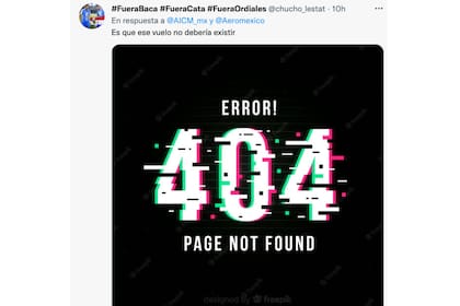 El error 404 es uno de los más populares y también es el número del vuelo de Aeroméxico