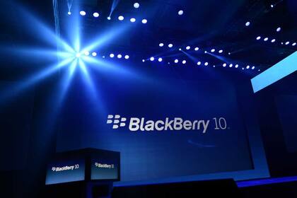 El escenario de presentación de BlackBerry 10, el sistema operativo móvil de la compañía canadiense, en enero de 2013
