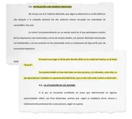 El escrito en el que Espert pide el sobreseímiento en la causa que investiga la financiación de Machado a su campaña de 2019