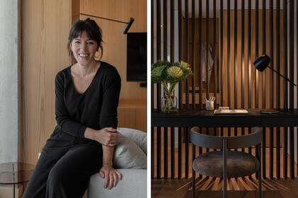 El escritorio es diseño de la creadora de Paprika Estudio, retratada sobre estas líneas. Silla de Ries.