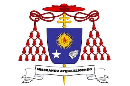 El escudo de Jorge Bergoglio cuando era arzobispo de Buenos Aires