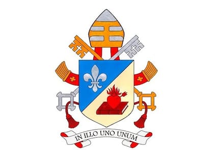 El escudo oficial de León XIV