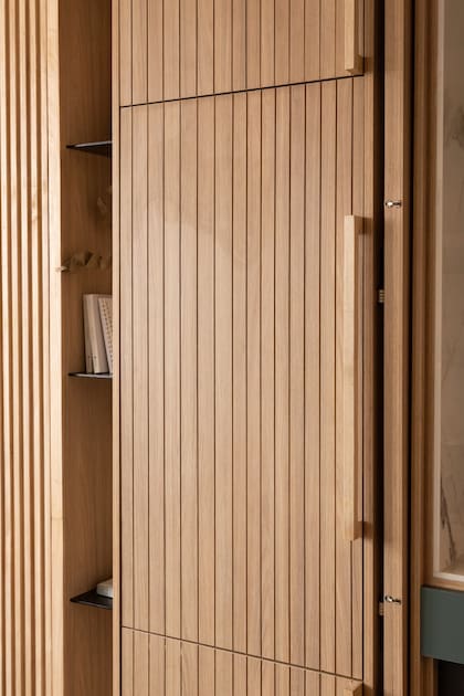 El espacio de Olivia D. tuvo a la melamina Camelia de Faplac como eje para definir el resto de los tonos de la ambientación.