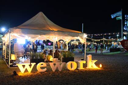 El espacio de We Work en la feria, para descansar