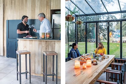 Cerramiento (Mariano Alegre). Spots de techo (Omni Luz). Banquetas (Santiago Calviño). Mesa de 3,5 metros (Julio César Bauzá). Sillas 'Director' (La Española).