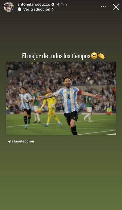 El especial mensaje de Antonela Roccuzzo a Leo Messi tras el partido con la selección argentina (Foto: Instagram @antonelaroccuzzo)