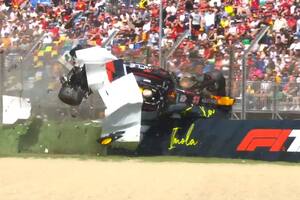 El espectacular accidente de Yuki Tsunoda