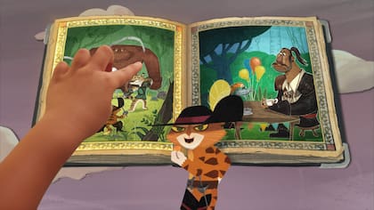 El espectador puede tomar decisiones sobre la historia del Gato con Botas tocando las opciones que se le presentan en la pantalla de su teléfono o tableta