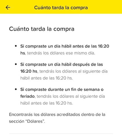 El esquema horario de acreditación presentado por la plataforma