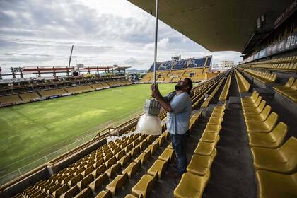 El estadio Banorte, del club mexicano de segunda división Dorados, donde se espera que el futbolista argentino Diego Maradona sea presentado como nuevo entrenador del equipo el 10 de septiembre en Culiacán, estado de Sinaloa, México