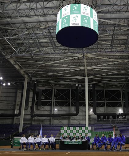 El estadio cubierto en Villa Martelli, listo para la serie