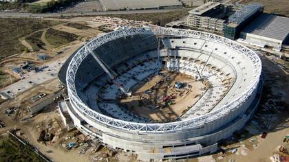 El estadio de Atlético de Madrid, en plena construcción