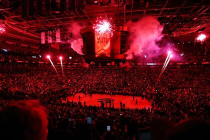 El estadio de los Raptors, a pleno