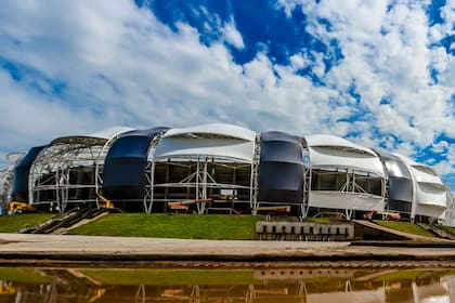El estadio Madre de Ciudades, sede de la final entre Racing y Estudiantes, de este sábado