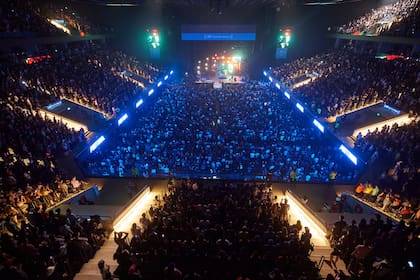 El estadio Movistar Arena durante el show de Duki