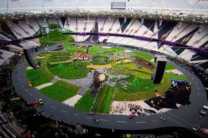 El estadio Olímpico, antes de la ceremonia