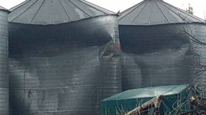 El estado de los silos tras el paso del temporal por el centro de la provincia de Buenos Aires