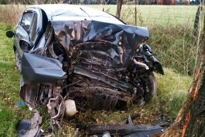El estado en el que quedó el auto en el que perdieron la vida los hermanos Rolón