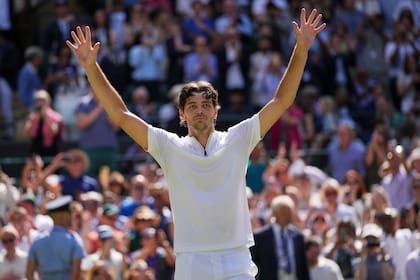 El estadounidense Taylor Fritz, semifinalista en Wimbledon. (AP Foto/Kin Cheung)