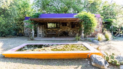 El estanque de la bodega, que produce un efecto muy especial