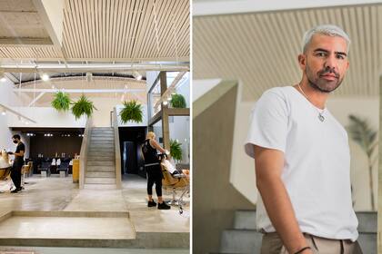 El estilista Max Jara pensó junto a su amigo el arquitecto Jeremías Díaz la remodelación para dar con el espacio de trabajo que soñaba