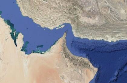 El estrecho de Ormuz, en una imagen de Google Earth