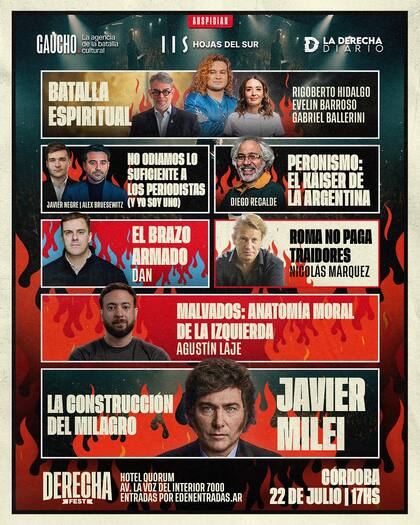 El evento contará con charlas de varios referentes libertarios.