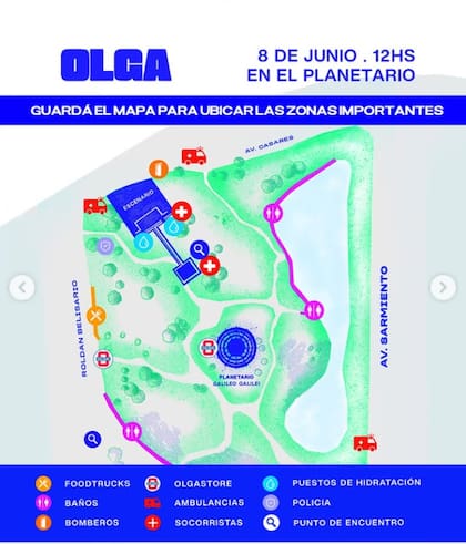 El evento contará con seguridad y puestos de hidratación (Foto: @olgaenvivo)