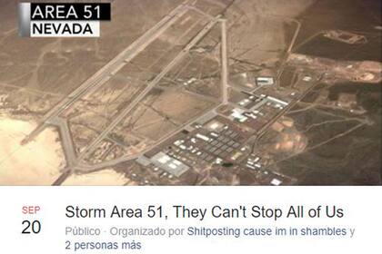 El evento, llamado "Tomemos Área 51, no pueden frenarnos a todos", cuenta con más de 1.3 millones de inscriptos