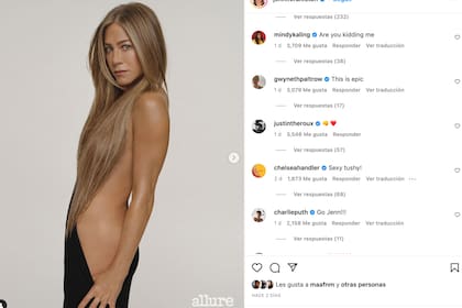 El ex de Jennifer Aniston le dejó un comentario de apoyo luego de que la actriz se sinceró en una entrevista con Allure