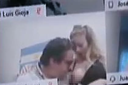 El ex diputado Juan Ameri y su pareja