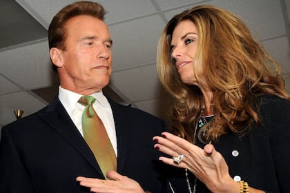 El ex gobernador de California Arnold Schwarzenegger Junto a su exesposa