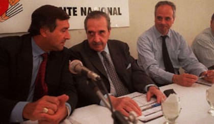 Raúl Alfonsín y Enrique "Coti" Nosiglia