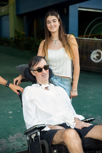 El ex senador Esteban Bullrich junto a su hija Margarita.