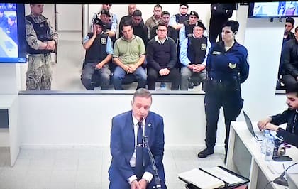 El excomisario Gustavo Cumplido, durante su declaración en el juicio por el asesinato de Blas Correas