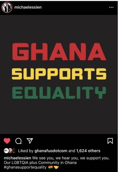 El exfutbolista de Ghana Michael Essien ha eliminado su publicación en las redes sociales que buscaba apoyar a la comunidad LGBT en Ghana después de haber sido severamente criticado por una sección de ghaneses.