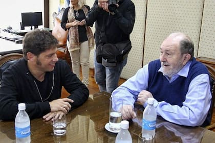 El exministro de economía, Axel Kicillof, se reunió con el gobernador de La Pampa, Carlos Verna, 9 de octubre de 2018